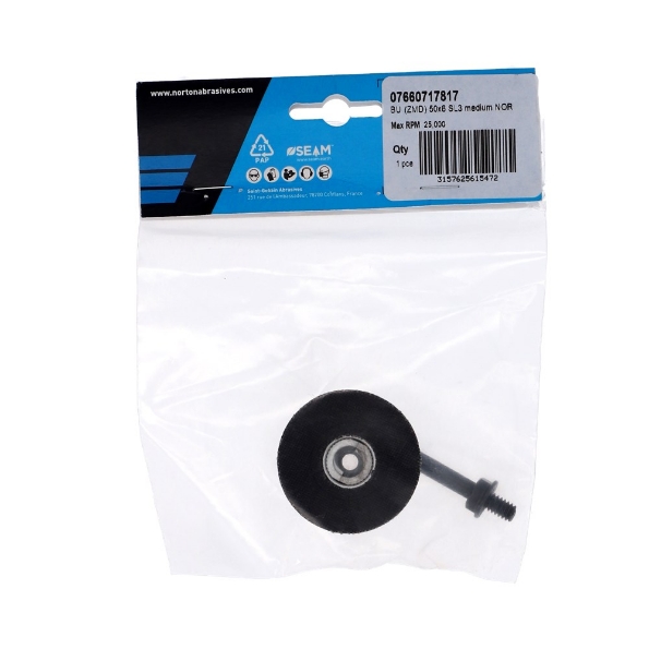 Afbeeldingen van Norton Steunschijf Op Stift Medium 50 x 6 mm