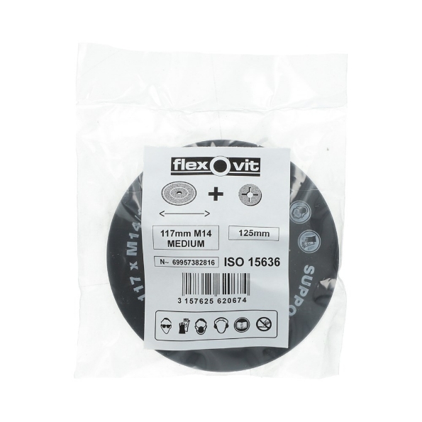 Afbeeldingen van Flexovit Steunschijf Nylon Medium 125xm14