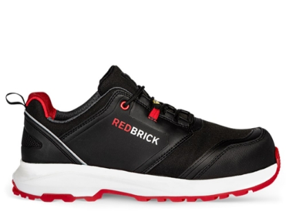 Afbeeldingen van Redbrick Veiligheidsschoen laag aluminium (kruip)neus en composiet zool S3 ESD Pulse Low Zwart/rood 39