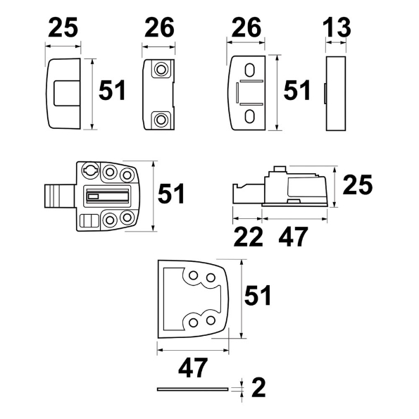 Afbeeldingen van AXA Veiligheidsoplegslot 3015, gelijksluitend, binnendraaiend, skg*, zilvergrijs