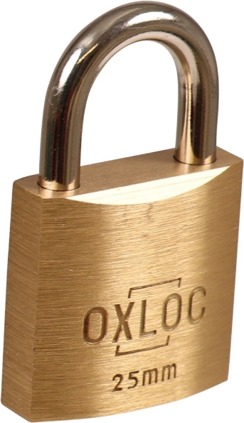 Afbeeldingen van Oxloc Cilinderhangslot gelijksluitend KA2502 messing 25mm