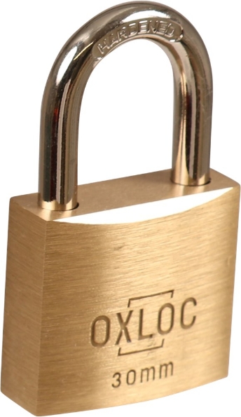 Afbeeldingen van Oxloc Cilinderhangslot gelijksluitend KA3001 messing 30mm