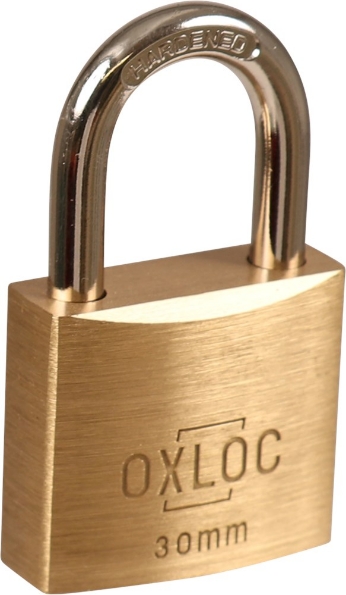 Afbeeldingen van Oxloc Cilinderhangslot gelijksluitend KA3002 messing 30mm