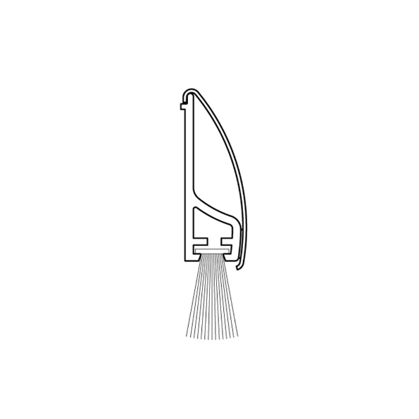 Afbeeldingen van Ellen Dorpelprofiel INOX DE LUXE nl 36 x 9 mm 100 cm borstel