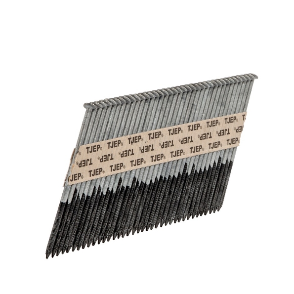 Afbeeldingen van TJEP Stripnagels 34° GR 31/90 D-Kop Thermisch verzinkt 3,1x90mm (3000)