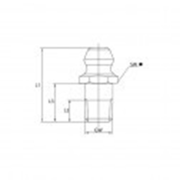 Afbeeldingen van Hydraulische smeernippel HR Din71412 M8x1,0