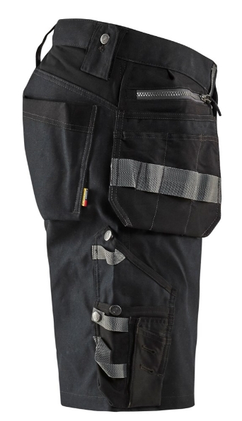 Afbeeldingen van Blåkläder Short met stretch en spijkerzakken 1598 zwart