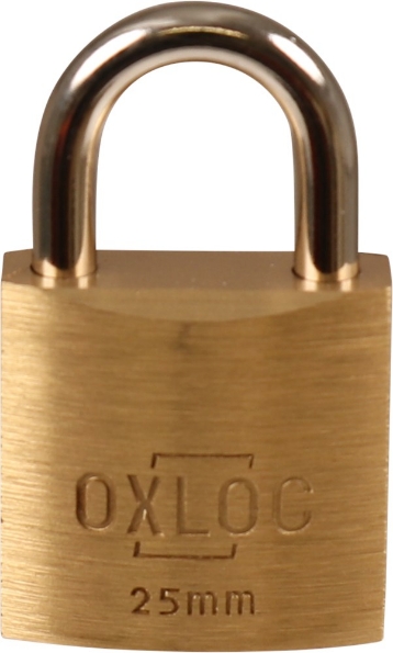 Afbeeldingen van Oxloc Cilinderhangslot gelijksluitend KA2502 messing 25mm