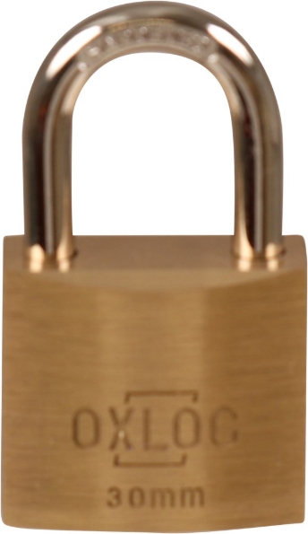 Afbeeldingen van Oxloc Cilinderhangslot gelijksluitend KA3001 messing 30mm