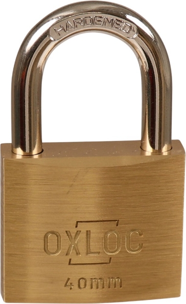 Afbeeldingen van Oxloc Cilinderhangslot gelijksluitend KA4002 messing 40mm