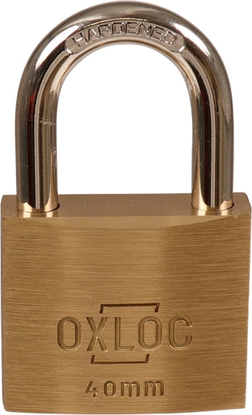 Afbeeldingen van Oxloc Cilinderhangslot gelijksluitend KA4005 messing 40mm