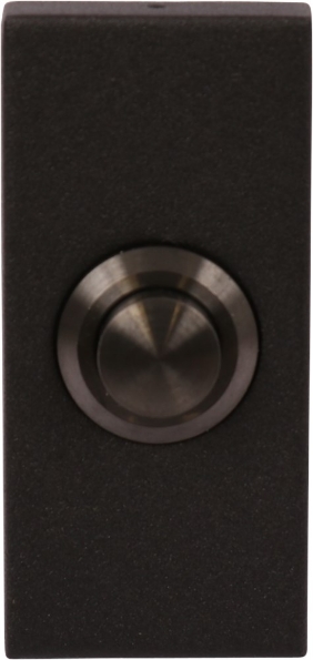 Afbeeldingen van Oxloc beldrukker rechthoekig rvs zwart, onzichtbare bevestiging