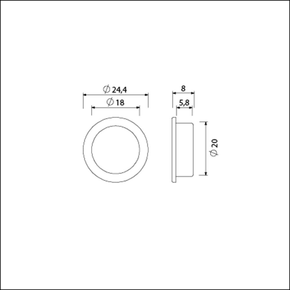 Afbeeldingen van AMI Geleidering nylon Nylon ringen transparant wit