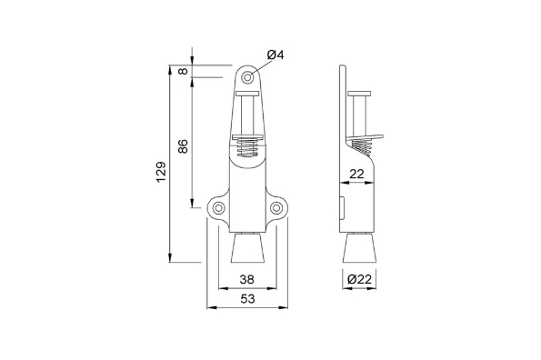 Afbeeldingen van KWS Deurvastzetter 1024-02, zilveren kleur