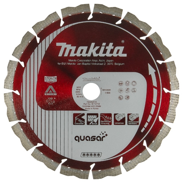 Afbeeldingen van Makita Diamantschijf 230x22,2mm rood B-12712