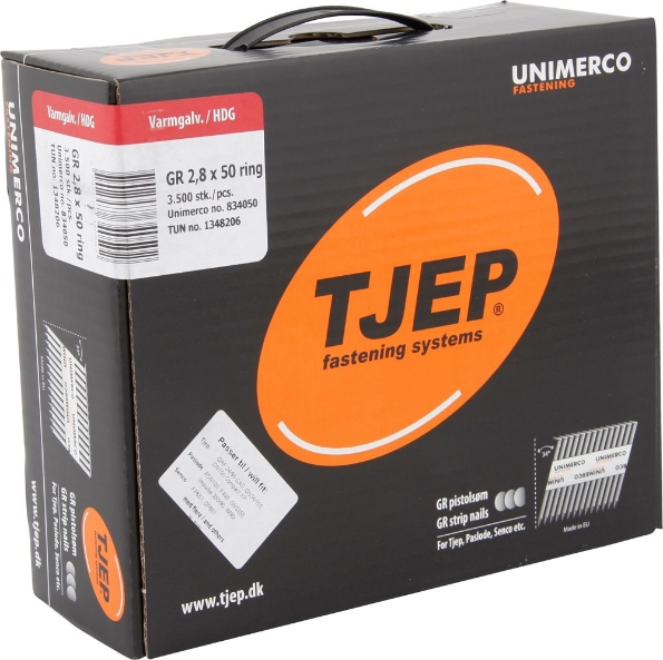 Afbeeldingen van TJEP Stripnagels 34° GR 28/50 D-Kop Thermisch verzinkt 2,8x50mm (3500)