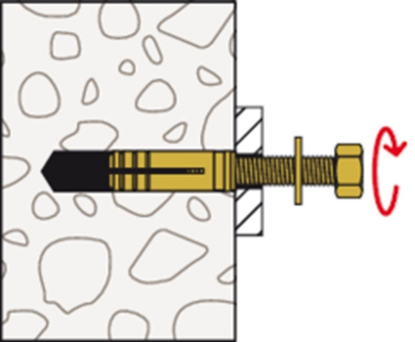 Afbeeldingen van fischer Messingplug MS m6x22mm