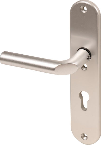 Afbeeldingen van Oxloc Veiligheid voordeurgarnituur met deurduwer PC72, rechts kerntrekbeveiliging SKG3 F1