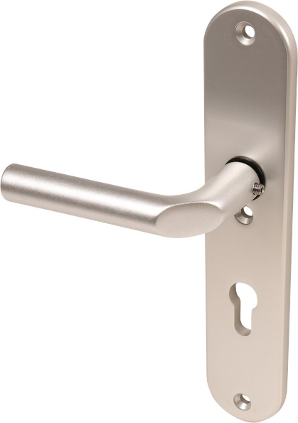 Afbeeldingen van Oxloc Veiligheid voordeurgarnituur met deurduwer PC72, rechts deurdikte 55mm kerntrekbeveiliging SKG3 F1