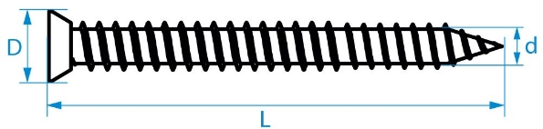 Afbeeldingen van DTL Kozijnschroeven cilinderkop DTL 253 TX30 CK 7,5x102mm