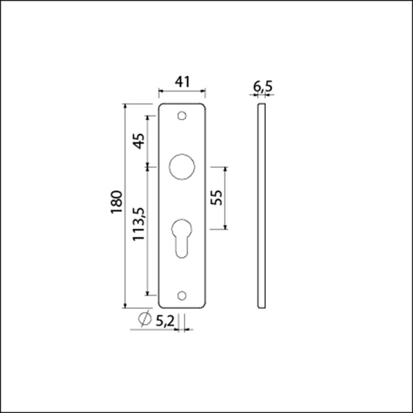 Afbeeldingen van AMI Kortschild 180/41 RH PC55 F1