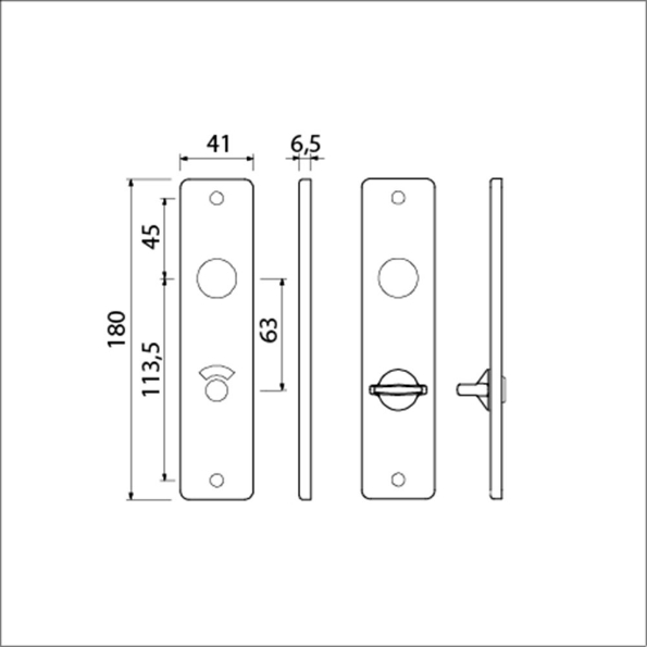 Afbeeldingen van AMI Kortschild 180/41 RH WC63/8 F1