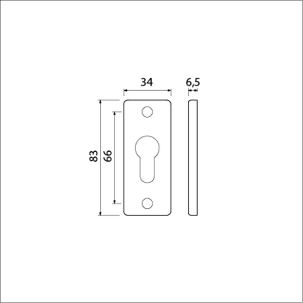Afbeeldingen van AMI Cilinderrozet 4 RH F1
