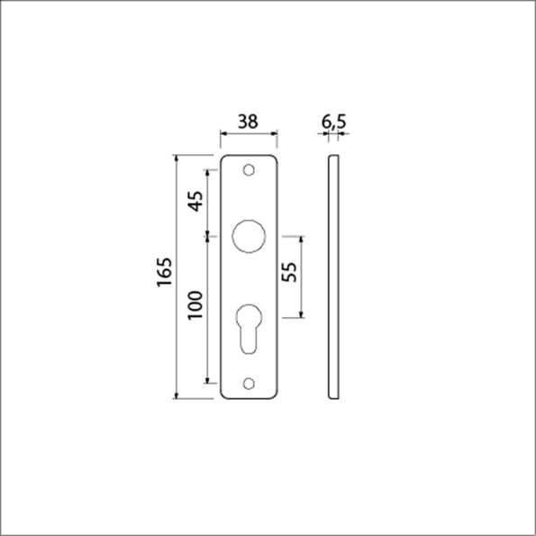 Afbeeldingen van AMI Kortschild 165/4 RH pc55f1