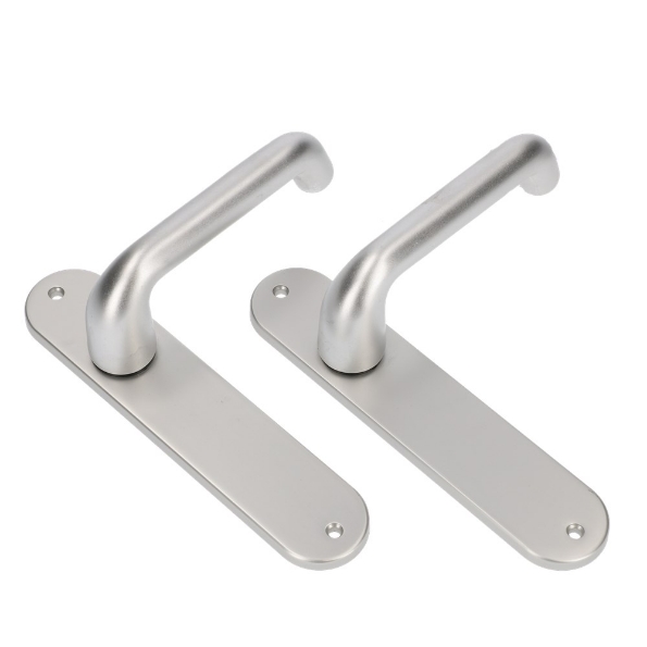 Afbeeldingen van AMI Kruk/kruk garnituur LS 200/1/7 - 386 deurdikte 40 mm met stift 8 x 100 blind ovaal f1