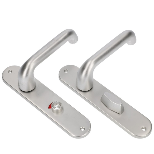 Afbeeldingen van AMI Kruk/kruk garnituur LS 200/1/7 - 386 deurdikte 40 mm met stift 8 x 100 mm wc72x8 ronde hoek f1