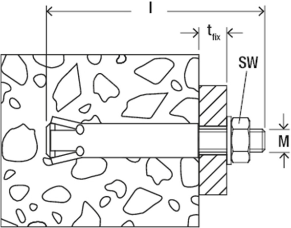 Afbeeldingen van fischer Achterinsnijdend anker FZA 22x100 m 16/60