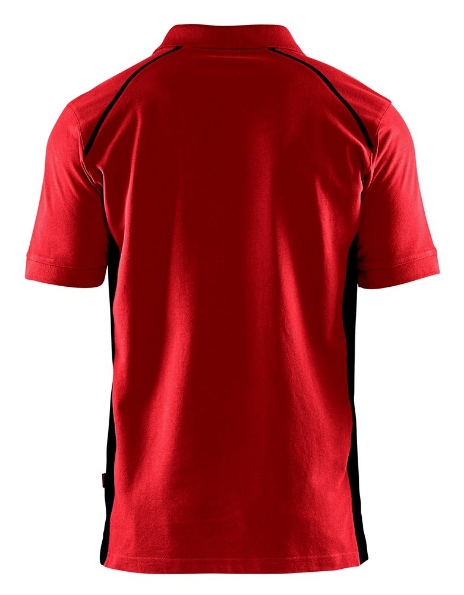 Afbeeldingen van Blåkläder Poloshirt piqué 3324  rood/zwart L