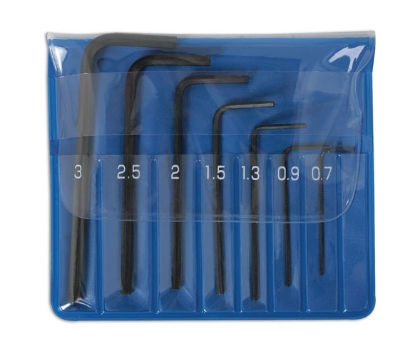 Afbeeldingen van Laser inbussleutelset ring 7-delig in etui