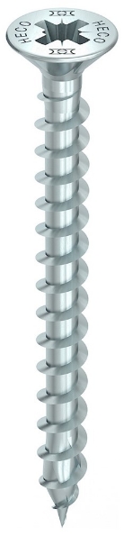 Afbeeldingen van HECO Spaanplaatschroef platverzonken kop Pozi-Drive verzinkt blauw HECO-TOPIX-plus 4x20