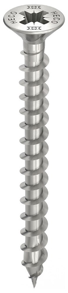 Afbeeldingen van HECO Spaanplaatschroef platverzonken kop Pozi-Drive RVS A2 HECO-TOPIX-plus 3x30 