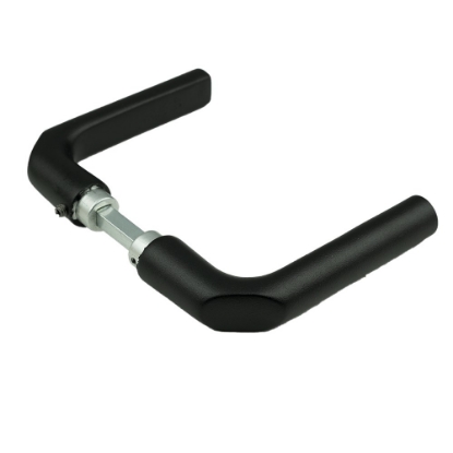 Afbeeldingen van Oxloc Deurkruk aluminium mat zwart duim model