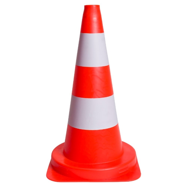 Afbeeldingen van Konvox Verkeerskegel 50cm oranje wit 