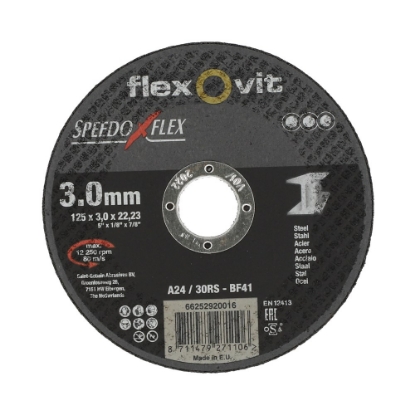 Afbeeldingen van Flexovit Doorslijpschijf Vlak Speedoflex Staal A24/30RS 125x3x22