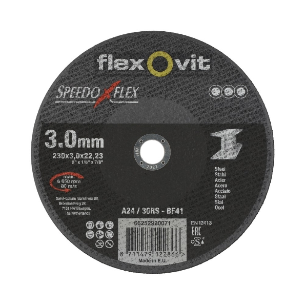 Afbeeldingen van Flexovit Doorslijpschijf Vlak Speedoflex Staal A24/30RS