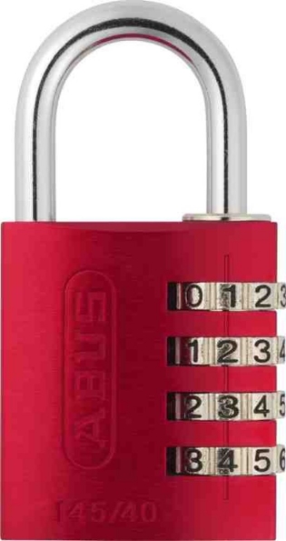 Afbeeldingen van Abus cijferhangslot 145/40 4 cijfers Rood