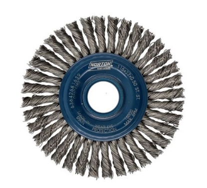 Afbeeldingen van Norton rondborstel rvs 115x6x22mm