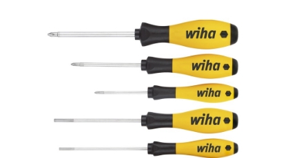 Afbeeldingen van Wiha Schroevendraaierset SoftFinish ESD sleufkop, Phillips 5-delig 302ESD
