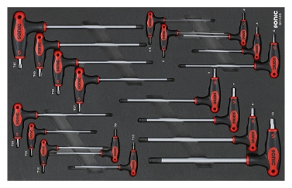 Afbeeldingen van Sonic Stiftsleutelset met kogel L-type 18dlg sfs