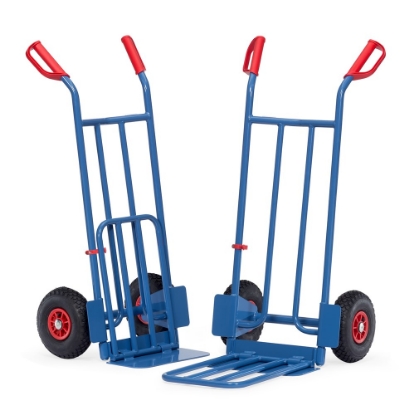 Afbeeldingen van Fetra Steekwagen opklapbaar 250Kg Schep 150/500x400x330, luchtbanden 260x85mm