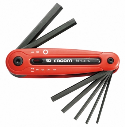 Afbeeldingen van Facom inbussleutelset zakmodel 7-delig