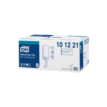Afbeeldingen van Tork Poetspapier mini plus doos a 11 rollen.