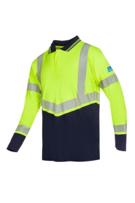 Afbeeldingen van Sioen 540A Polo Arran 540A fluor geel/marine XL