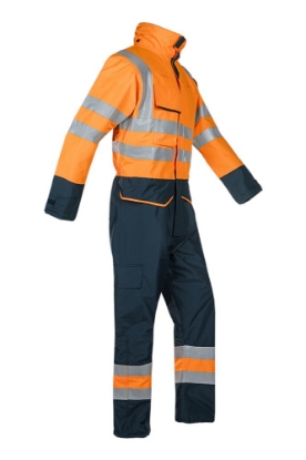 Afbeeldingen van Sioen 7253 Overall Carret 7253 fluor oranje/marine S