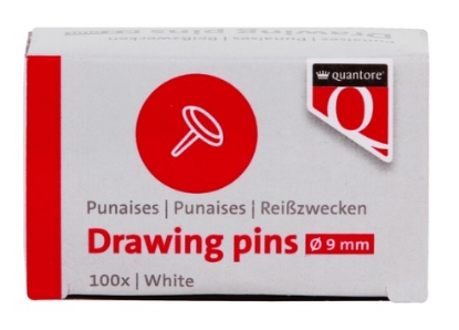 Afbeeldingen van Quantore punaise wit 100 stuks