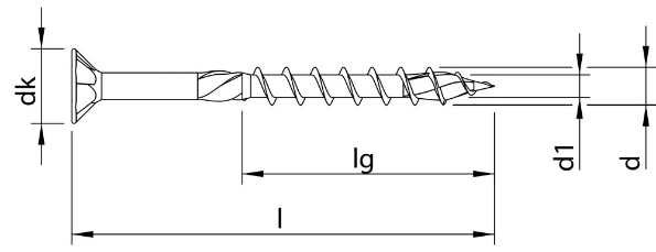Afbeeldingen van HECO Spaanplaatschroef platverzonken kop HECO-Drive verzinkt blauw HECO-TOPIX-plus 5,0x120